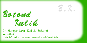 botond kulik business card